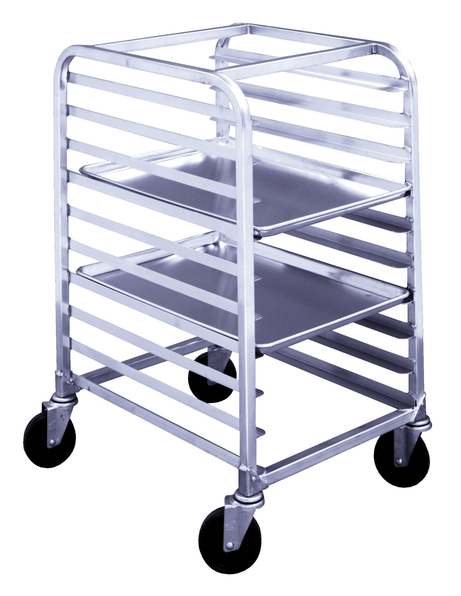 HUBERT® Steel Mobile Tray Drying Rack - 44L x 25 1/2W x 70 1/2H