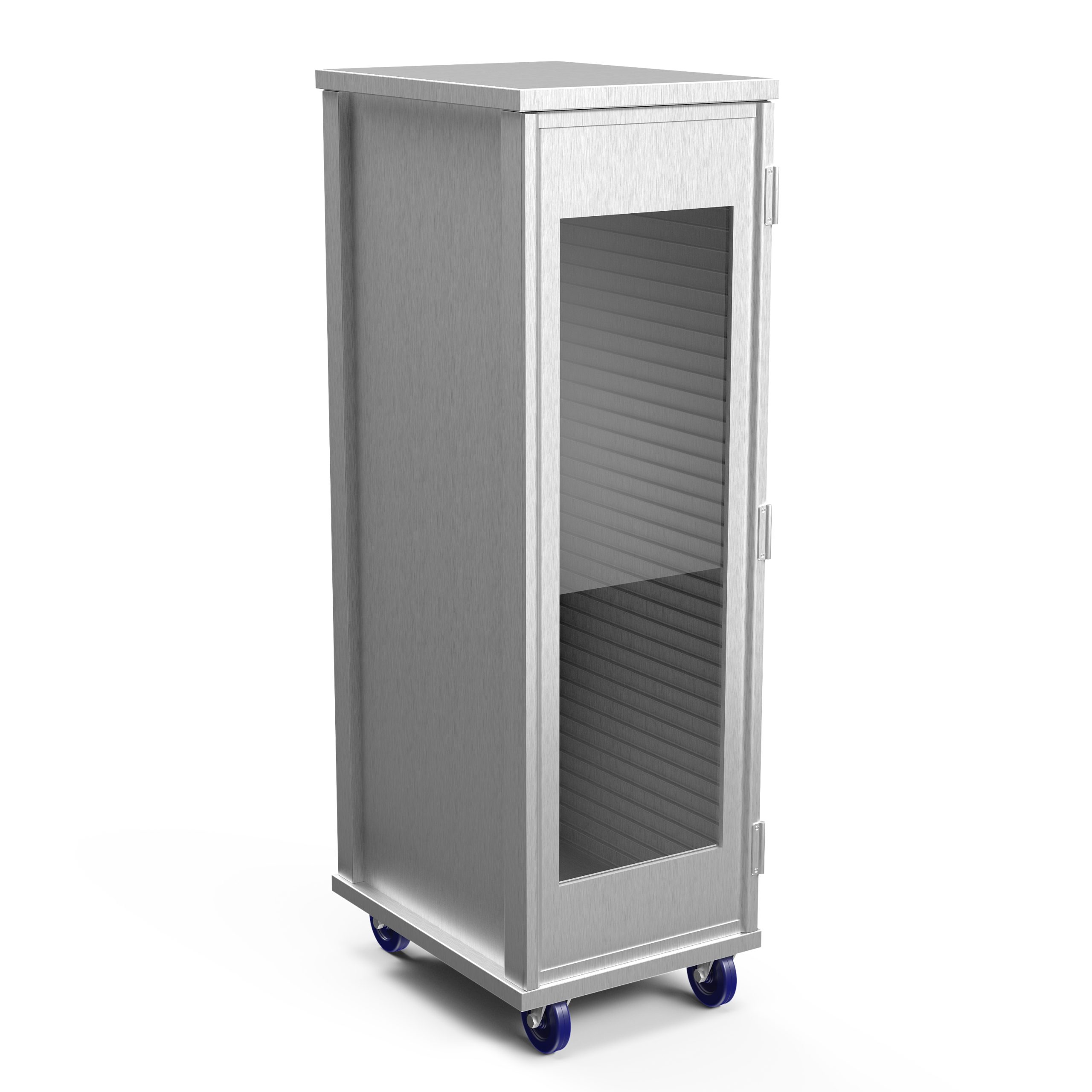 Aluminum Enclosed Cabinet, Holds 40 18″ x 26″ pans, Acrylic door 